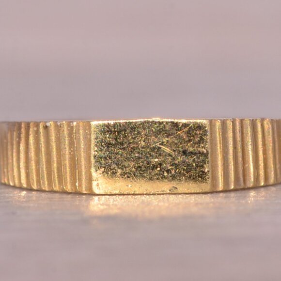 Childs Yellow Gold Signet Ring